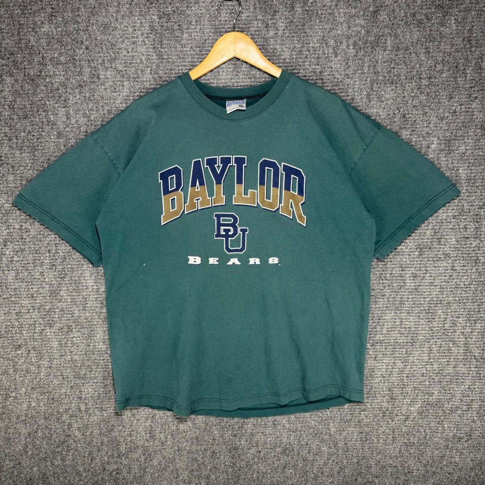 Vintage Gear for Sports Baylor Bears T Shirt XL Green Big Cotton Made in USA